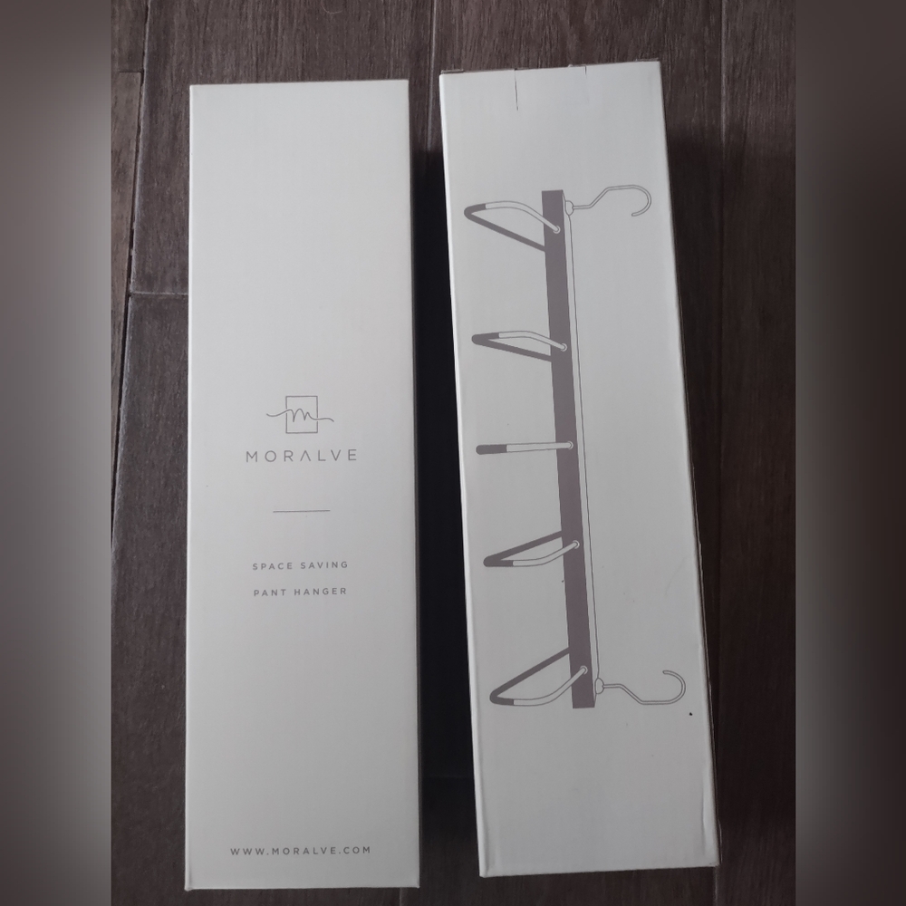 Moralve Clothing Hanger For Pant Or Skirts Organizer. Set Of 4. New In Box